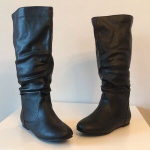 Journee Collection Black Over-the-Knee Slouch Boots